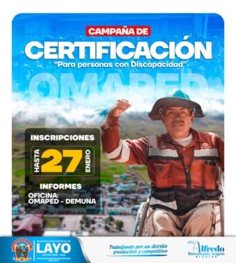 campaña de certificación para personas que sufran de alguna discapacidad física