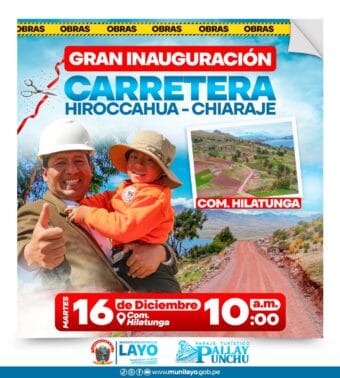 𝗚𝗥𝗔𝗡 𝗜𝗡𝗔𝗨𝗚𝗨𝗥𝗔𝗖𝗜Ó𝗡 𝗗𝗘 𝗟𝗔 𝗖𝗔𝗥𝗥𝗘𝗧𝗘𝗥𝗔 𝗛𝗜𝗥𝗢𝗖𝗖𝗔𝗛𝗨𝗔 – 𝗖𝗛𝗜𝗔𝗥𝗔𝗝𝗘 | 𝗖𝗢𝗠. 𝗗𝗘 𝗛𝗜𝗟𝗔𝗧𝗨𝗡𝗚𝗔