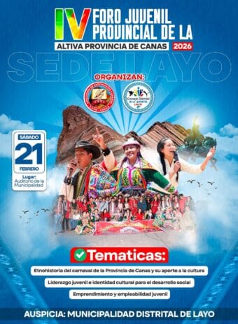 𝗜𝗩 𝗙𝗢𝗥𝗢 𝗝𝗨𝗩𝗘𝗡𝗜𝗟 𝗣𝗥𝗢𝗩𝗜𝗡𝗖𝗜𝗔𝗟 𝗗𝗘 𝗟𝗔 𝗔𝗟𝗧𝗜𝗩𝗔 𝗣𝗥𝗢𝗩𝗜𝗡𝗖𝗜𝗔 𝗗𝗘 𝗖𝗔𝗡𝗔𝗦 𝟮𝟬𝟮𝟲 – 𝗦𝗘𝗗𝗘 𝗟𝗔𝗬𝗢