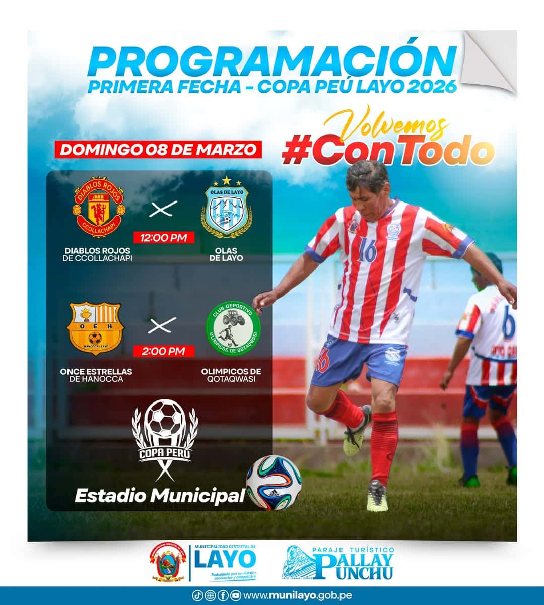 𝗘𝗦𝗧𝗘 𝗗𝗢𝗠𝗜𝗡𝗚𝗢 𝗔𝗥𝗥𝗔𝗡𝗖𝗔 𝗟𝗔 𝗖𝗢𝗣𝗔 𝗣𝗘𝗥Ú 𝟮𝟬𝟮𝟲 𝗘𝗡 𝗟𝗔𝗬𝗢