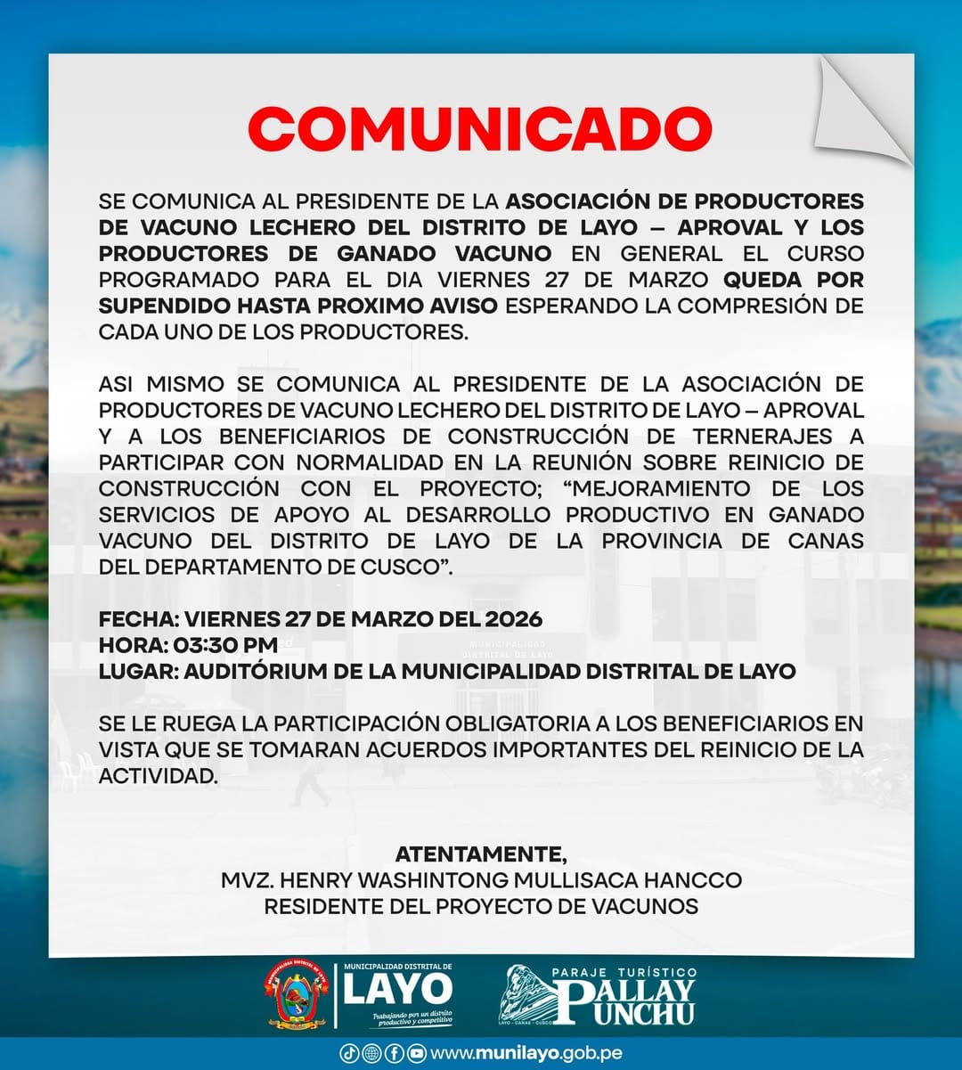 #𝗨𝗥𝗚𝗘𝗡𝗧𝗘 𝗖𝗢𝗠𝗨𝗡𝗜𝗖𝗔𝗗𝗢