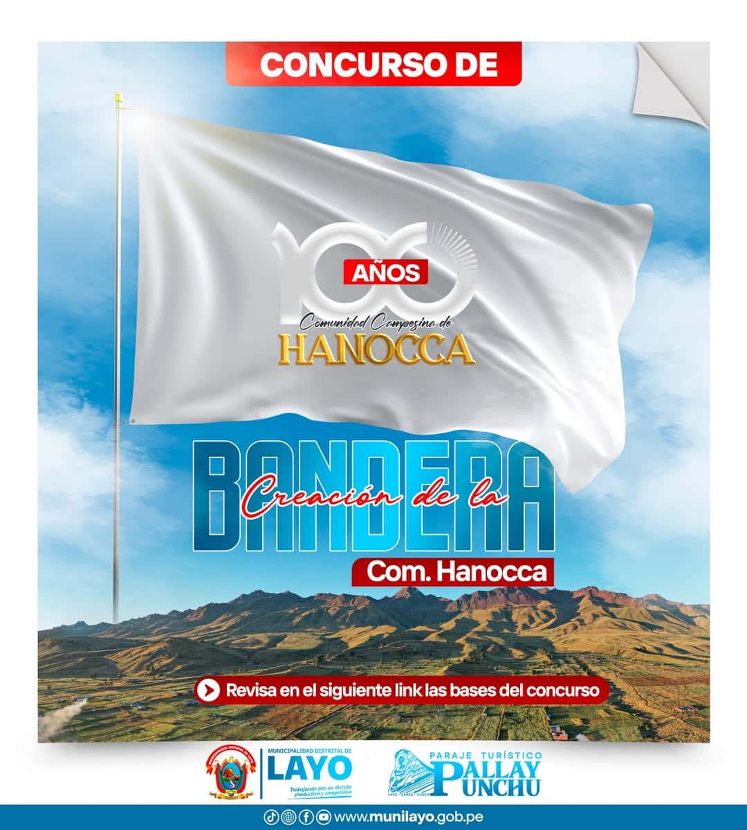 𝗖𝗢𝗡𝗖𝗨𝗥𝗦𝗢 𝗗𝗘 𝗖𝗥𝗘𝗔𝗖𝗜Ó𝗡 𝗗𝗘 𝗟𝗔 𝗕𝗔𝗡𝗗𝗘𝗥𝗔 𝗗𝗘 𝗟𝗔 𝗖𝗢𝗠𝗨𝗡𝗜𝗗𝗔𝗗 𝗗𝗘 𝗛𝗔𝗡𝗢𝗖𝗖𝗔 – 𝗖𝗘𝗡𝗧𝗘𝗡𝗔𝗥𝗜𝗢 𝟮𝟬𝟮𝟲