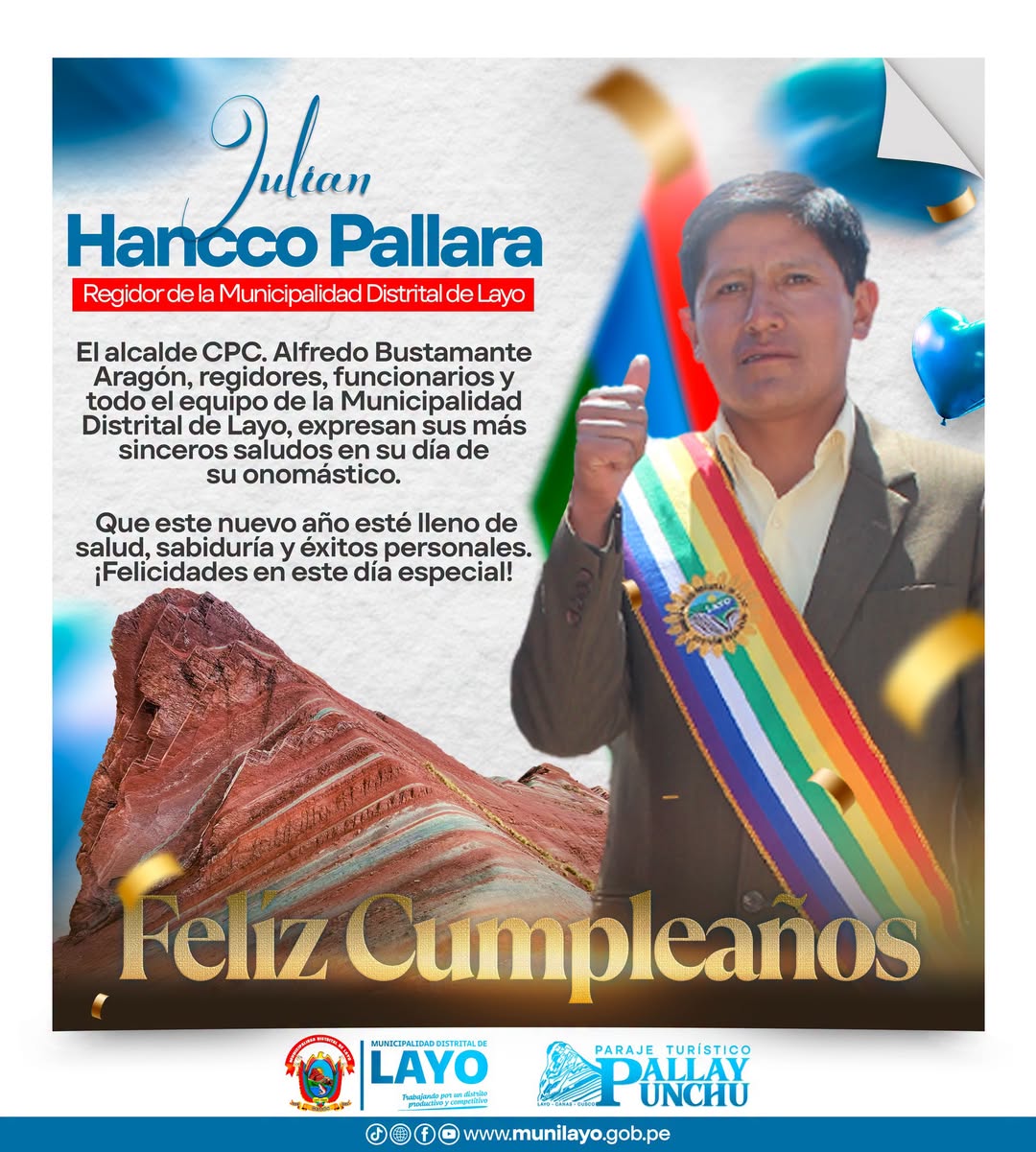 𝗙𝗘𝗟Í𝗭 𝗖𝗨𝗠𝗣𝗟𝗘𝗔Ñ𝗢𝗦, 𝗦𝗿. 𝗥𝗘𝗚𝗜𝗗𝗢𝗥 𝗝𝗨𝗟𝗜𝗔𝗡 𝗛𝗔𝗡𝗖𝗖𝗢 𝗣𝗔𝗟𝗟𝗔𝗥𝗔!